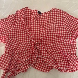 Shein Plus Size Ruched Crop Top